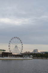 Cheboksary, Chuvashia, Russia - September 22, 2020: attractions in early autumn and embankment of the city and the Chebaksary Strait