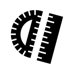 protractor icon or logo isolated sign symbol vector illustration - high quality black style vector icons
