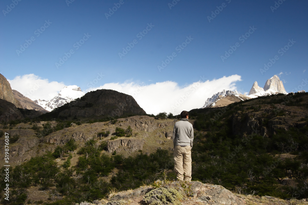 Wall mural Hiking to Laguna Torre at El Chalten, Patagonia, Argentina