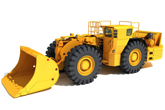 Underground Mining Hard Rock Loader 3D rendering