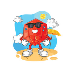 ruby sunbathing in summer. character vector