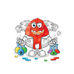 ruby mad scientist illustration. character vector