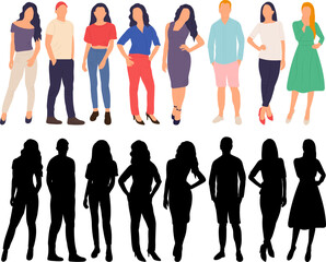 people in flat style, isolated, vector