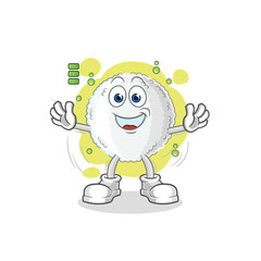 white blood full battery character. cartoon mascot vector