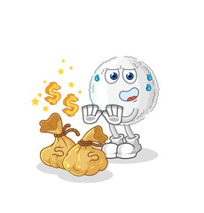 white blood refuse money illustration. character vector