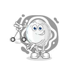 white blood hypnotizing cartoon. cartoon mascot vector