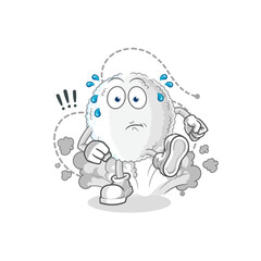 white blood running illustration. character vector