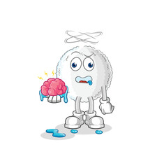 white blood no brain vector. cartoon character
