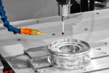Quality control on milling CNC machine, coordinate measuring machine, Quality control machine