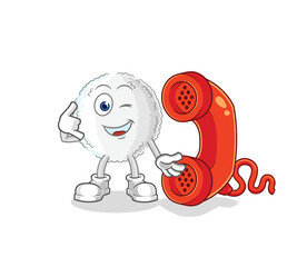 white blood call mascot. cartoon vector