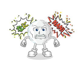 white blood anime angry vector. cartoon character