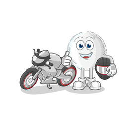 white blood racer character. cartoon mascot vector