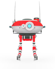 floating robot in white background