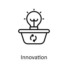 Innovation vector Outline Icon Design illustration on White background. EPS 10 File 