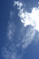 blue sky with white cloud in sunny day