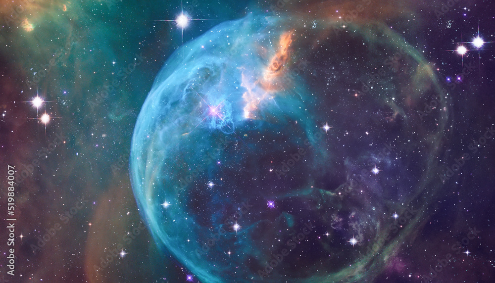 Aufkleber nebula. space collage.stars and galaxy in deep space. elements of this image furnished by nasa