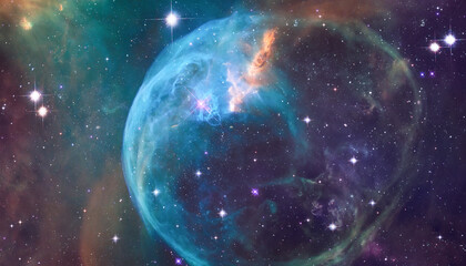 Nebula. Space collage.Stars and galaxy in deep space. Elements of this image furnished by NASA