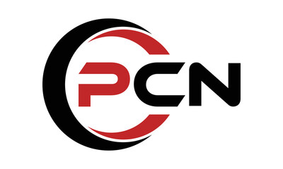 PCN swoosh three letter logo design vector template | monogram logo | abstract logo | wordmark logo | letter mark logo | business logo | brand logo | flat logo | minimalist logo | text | word | symbol - obrazy, fototapety, plakaty
