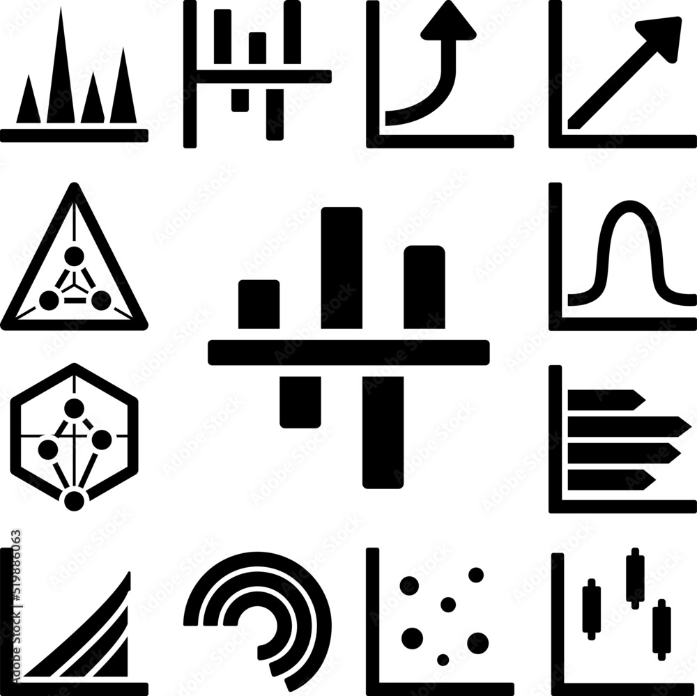 Poster chart graph diagram bar histograms icon in a collection with other items