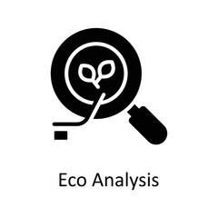 Eco Analysis vector Solid Icon Design illustration on White background. EPS 10 File 