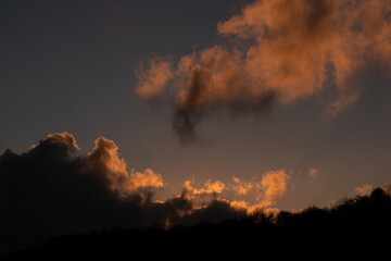 sunset in the clouds