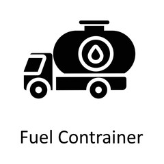 Fuel container vector Solid Icon Design illustration on White background. EPS 10 File 