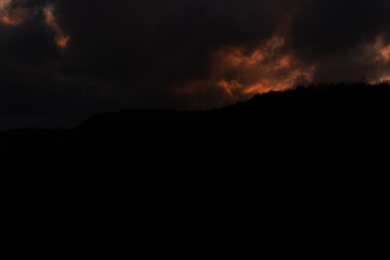 sunset in the clouds