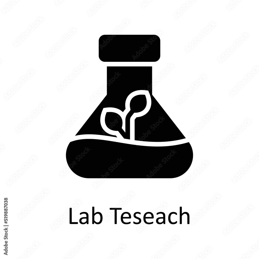 Poster lab search vector solid icon design illustration on white background. eps 10 file