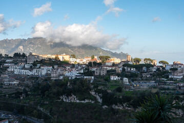 Fototapeta na wymiar View on the old town of Ravello at the Amalfi coast, Italy