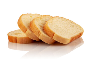 Slices of white, wheat bread