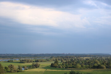 Fototapeta na wymiar View of the Lower Vistula Valley. Diabelce, Swiecie, hiking trail.