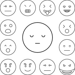 Resting, emotions icon in a collection with other items