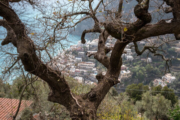 Cityscape of Positano at the Amalfi coast, Italy