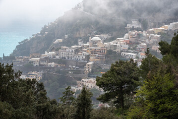 Cityscape of Positano at the Amalfi coast, Italy