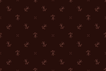 エレガントなフローラルパターン背景素材、seamlesspattern／ブラウン