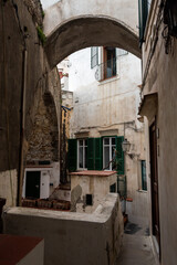 Traditional Italian houses in the town of Atrani at the Amalfi Coast