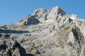 Neverón de Urriellu en el Parque Nacional de Picos de Europa, España