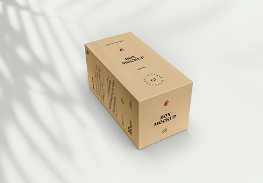 Single Packaging Box Mockup for Branding &ndash; Elegant Box Design Template for Product Packaging in a Real-Life Setting