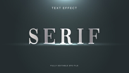 Serif Text Effect with light behind