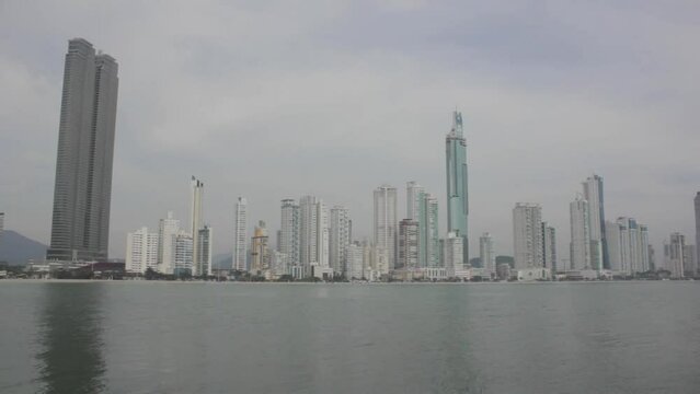 low constrast video from buildings in balneario camboriu city, brazil