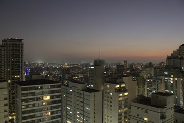 early evening view close to Paulista avenue in sao paulo city, brazil 