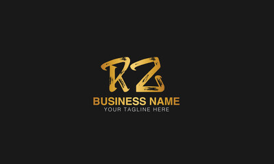 RZ initial logo | initial based abstract modern minimal creative logo, vector template image. luxury logotype logo, real estate homie logo. typography logo. initials logo.