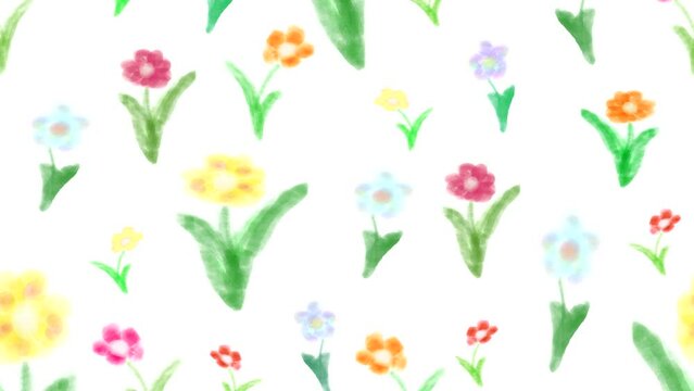 texture of flowers painted with watercolor