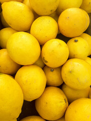 Asian fresh yellow lemon, Indonesian tropical lemon.