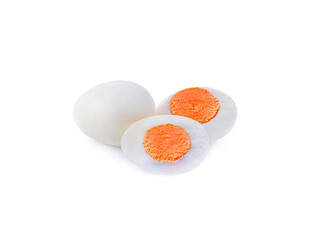 boiled egg isolated on white background