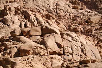 Sinai Color Canyon. Cave in the rock.