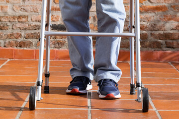 Man walking with a walker