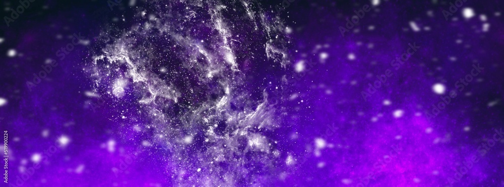 Wall mural space background with realistic nebula and shining stars. abstract scientific background with nebula