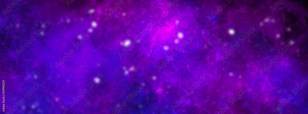 Wall mural space background with realistic nebula and shining stars. abstract scientific background with nebula
