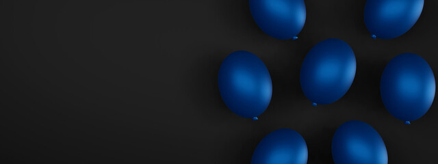 Fototapeta Baner niebieskie balony obraz